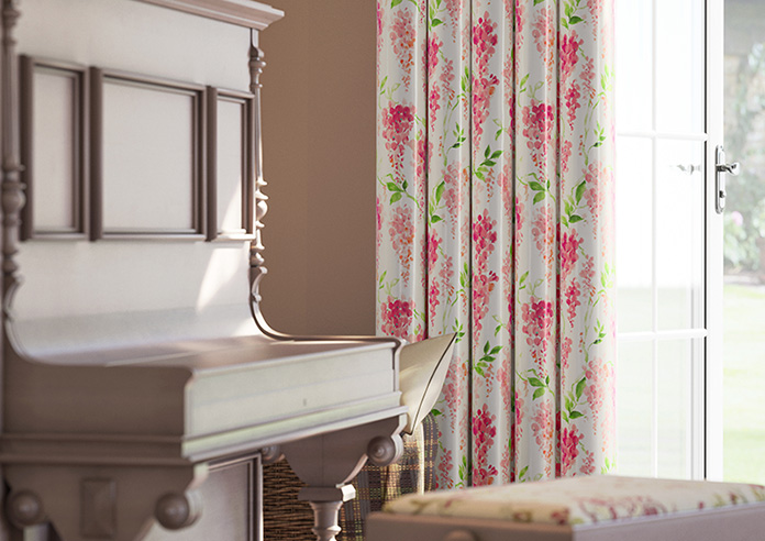 Wisteria Silk, Vivid Pink - Made to Measure Curtains - Image 5